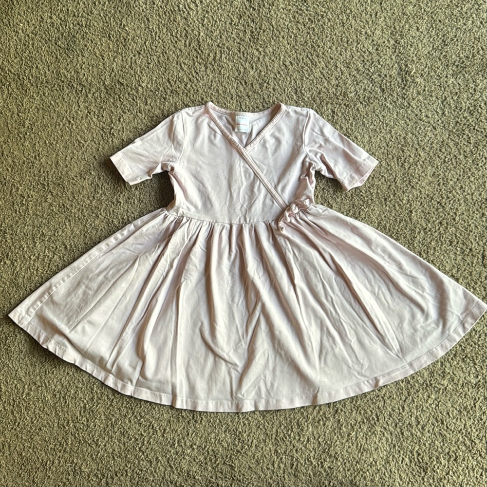 Hanna Andersson wrap dress, pink, size 5